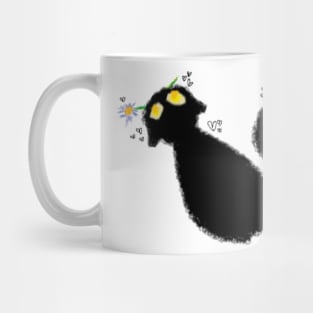 Flower Giving Cat MS paint Mug